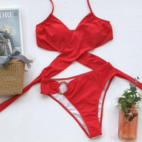 Split strap swimsuit
