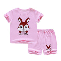 Children's cotton short sleeve shorts suit