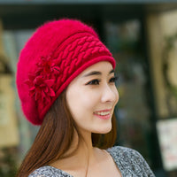 Warm knitted wool hat