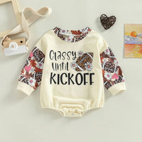 Baby One-piece Romper Leopard Print Patchwork Sleeve Baby Jumpsuit