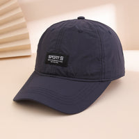 Korean Version Of A Simple Solid-color Embroidered Letter Quick-drying Baseball Cap With Adjustable Soft Top Sunshade Beanie Hat, Suitable For Outdoor Versatility