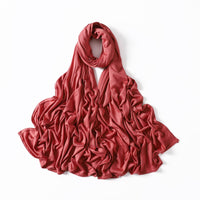 35 Colors Malaysia Pure Color Modal Curling Mercerized Cotton Scarf