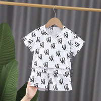 Children's Unisex Baby Suit Western Style Printed Suit Two-piece Set