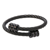 Trendy Retro Personality Stainless Steel Winding Geometric Bracelet