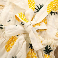 Cotton pineapple printed jumpsuit