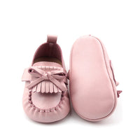 Leather Tassel Bow Peas Shoes British Style