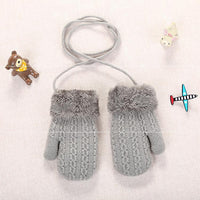 Winter Neck Fall-proof Knitted Warm And Velvet Gloves