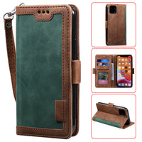 Compatible with Apple, For Iphone 12 Retro Leather Case Card SE Mobile Phone Case Phone Case