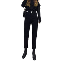 Straight loose high waist slim pants