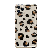 Compatible with Apple , Oil Painting Leopard Print Mobile Phone Case
