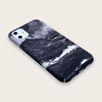 Black ocean wave mobile phone case