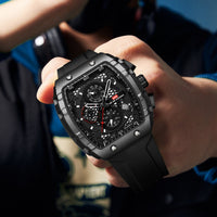 Multifunctional Business Waterproof Calendar Wine Barrel Non-automatic Mechanical Watch