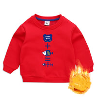 Children's Sweater Plus Velvet Padded Boy Top