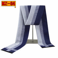Men's warm winter thick plaid scarf