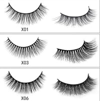 3D mink eyelashes 3 pairs of natural fiber long false eyelashes