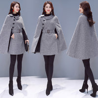 Shawl cloak woolen coat