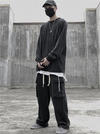 Men's Loose Large Pocket Knitted Sweatpants