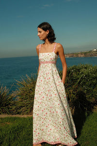 Casual Fashion Linen Printed Slip Dress