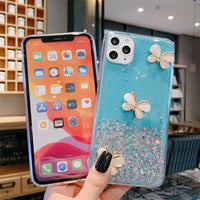 Butterfly Glitter Epoxy Phone Transparent Soft Shell Can Be Customized
