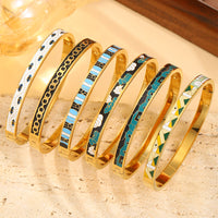 Retro Oil-Drip Titanium Steel Bracelet For Women