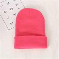 Knitted wool hat autumn and winter