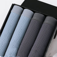Men's ice silk hollow boxer briefs