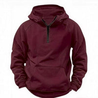Hooded Retro Solid Color Distressed Sweater Long Sleeve Coat