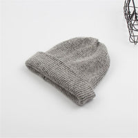 Angora Rabbit Fur Knitted Woolen Hat