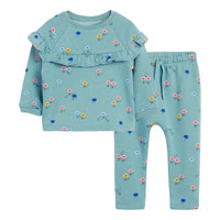 Knitted long-sleeved cotton children's suit