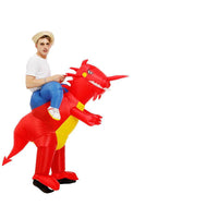Inflatable dinosaur costume
