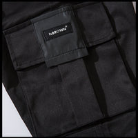 Drawstring casual overalls