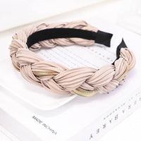 European And American Twist Braid Metal Chain Headband