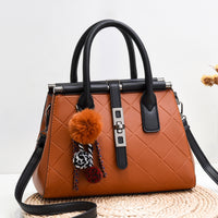 Checkered Large-capacity Simple Retro Portable Shoulder Bag