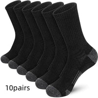 Men's Long Cotton Socks Black And White Autumn And Winter