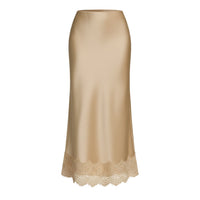 High-waisted Elastic Waist Elegant Sheath Maxi Skirt