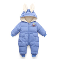 Cartoon rabbit ears padded jumpsuit