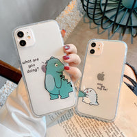 Compatible with Apple , Couple Phone Case Transparent Tpu Soft Case