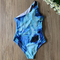 One-piece shoulder cutout sexy fashion bikini