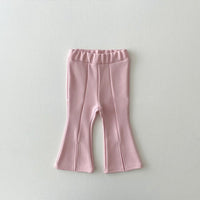 Infant Toddler Spring And Autumn Girls' Candy Color Bell-bottom Pants Baby Temperament Split Trousers