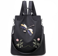 Oxford cloth embroidered backpack