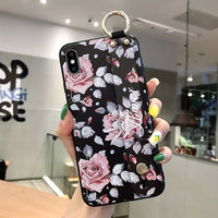 Compatible with Apple , Three-dimensional Embossed TPU Retro Style Wristband Mobile Phone Anti-fall Protective Shell