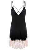 Sexy pajamas lace home wear see-through suspender nightdress