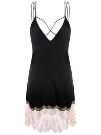 Sexy pajamas lace home wear see-through suspender nightdress