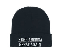Knitted Embroidered Cotton Hat