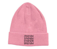 Embroidered knitted hat