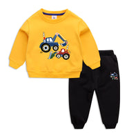 Children's Sweater Suit winter Clothes Plus Velvet Thickening
