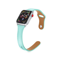 Leather reduced car line watch strap