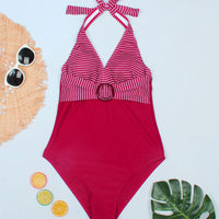 Women's Sexy Striped One-Piece Swimsuit