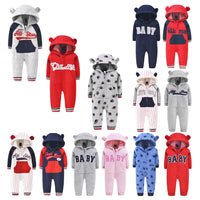 Double layer sweater baby one-piece romper