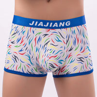 Colorful Silk Printed Boxer Briefs Men's Polyester